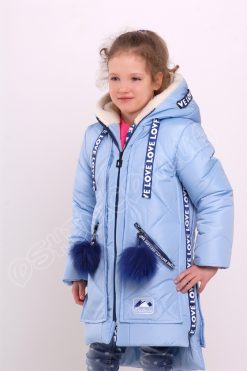 Детская зимняя куртка для девочек Эмили васильковый