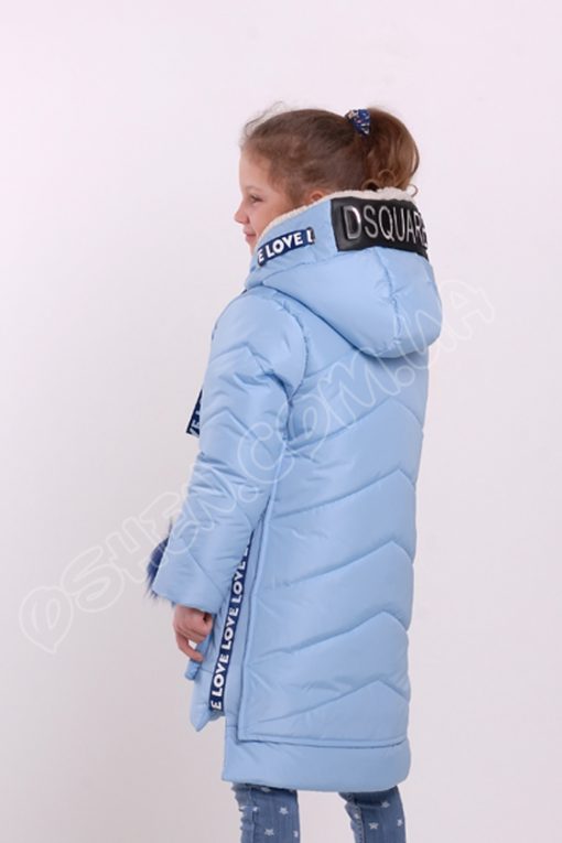 Детская зимняя куртка для девочек васильковый